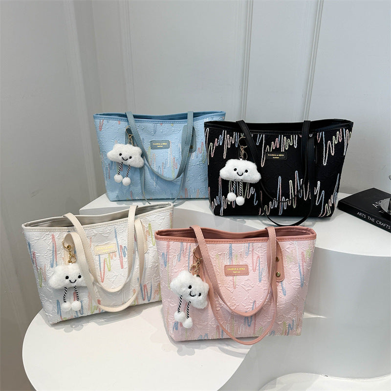 Wholesale Large capacity summer casual shoulder bag tote bag